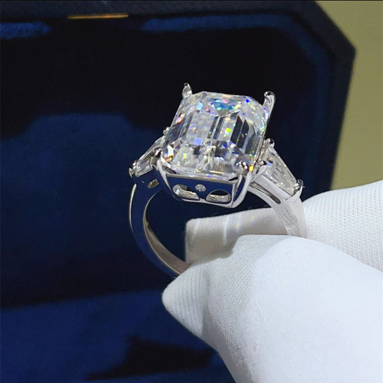 5 Carat Emerald Cut Ring