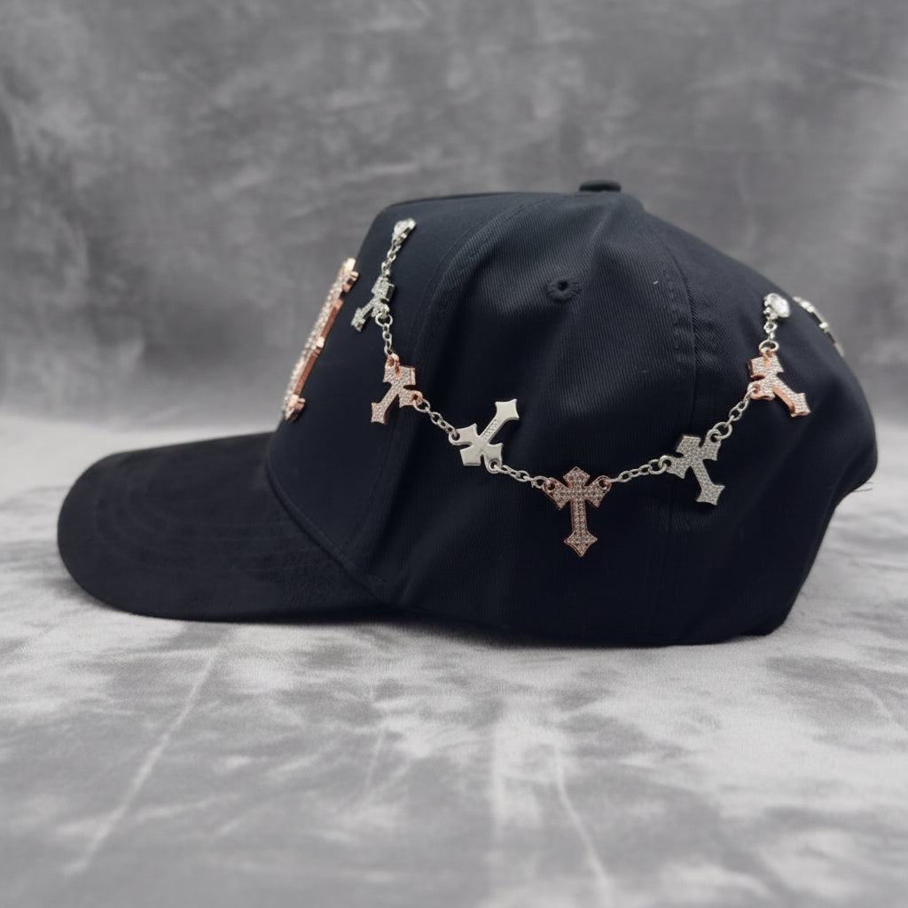 EL BARBAS HATS Black Snapback Hat Adjustable